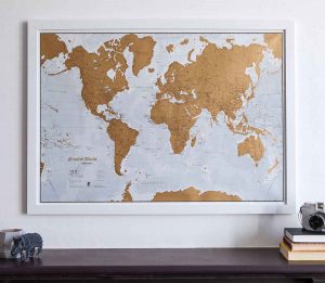 mappa del mondo da grattare