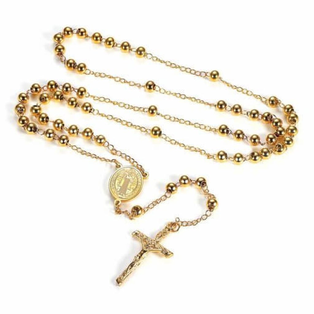 collana con rosario idea regalo prima comunione